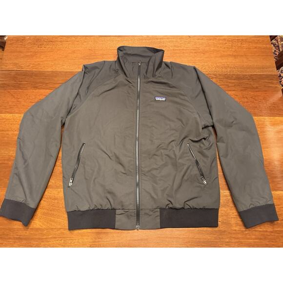 Large Patagonia Black Baggies Windbreaker Zip Up Bomber Coat - Picture 1 of 11